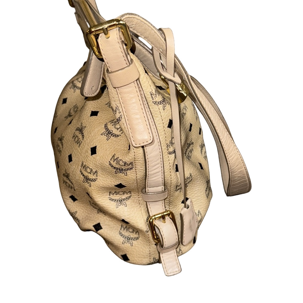MCM Visetos Cream Shoulder Bag - Picture 5 of 10
